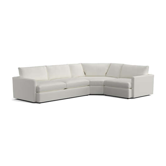 Lounge Deep 3-Piece Wedge Sectional Sofa