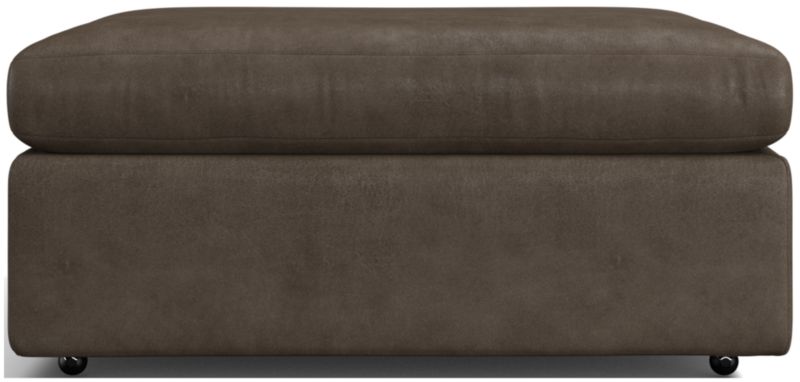 Lounge 37" Leather Ottoman - image 0 of 2