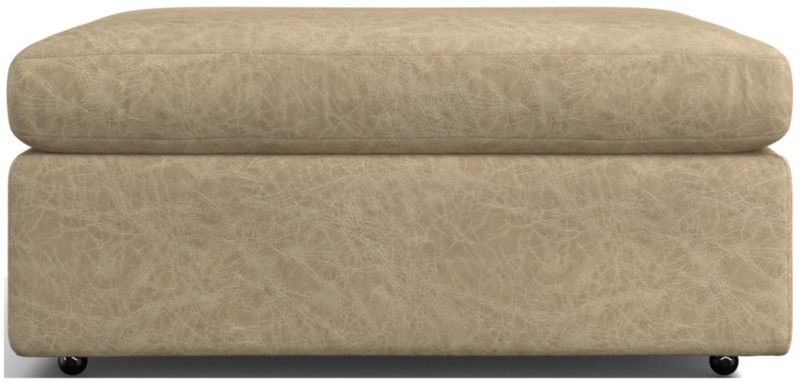 Lounge 37" Leather Ottoman - image 0 of 2