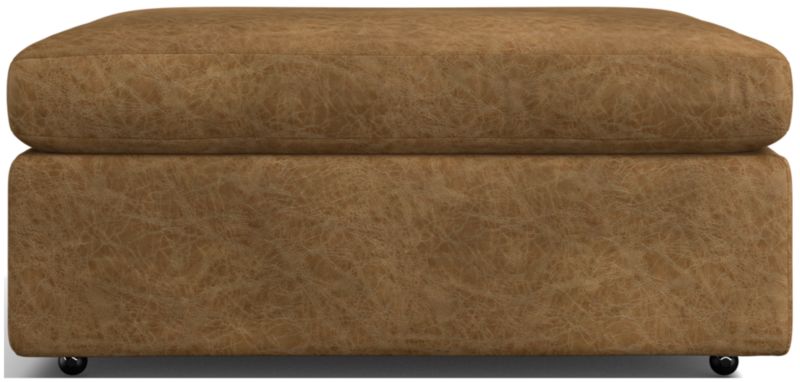 Lounge 37" Leather Ottoman - image 0 of 2