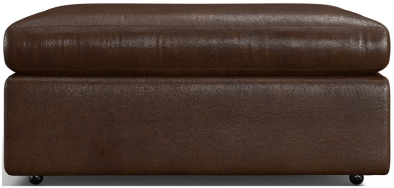 Lounge 37" Leather Ottoman - image 0 of 2