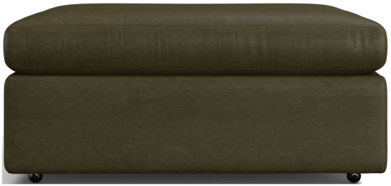 Lounge 37" Leather Ottoman - image 0 of 2