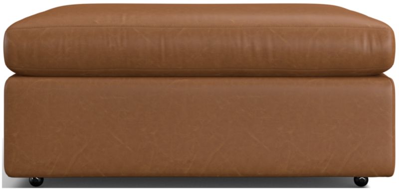 Lounge 37" Leather Ottoman - image 0 of 2