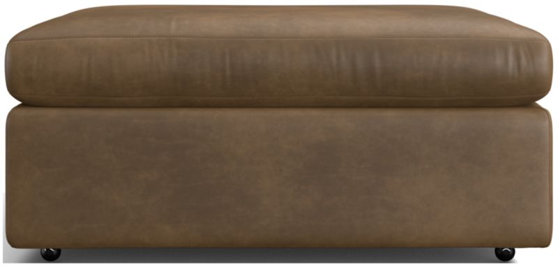 Lounge 37" Leather Ottoman - image 0 of 2