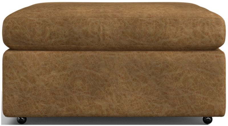 Lounge 32" Leather Ottoman - image 0 of 2