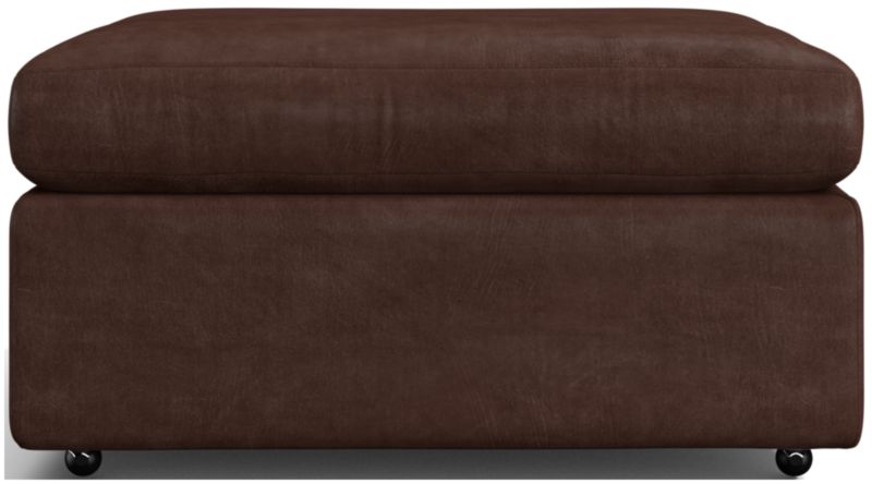 Lounge 32" Leather Ottoman - image 0 of 2