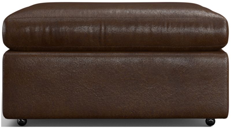 Lounge 32" Leather Ottoman - image 0 of 2