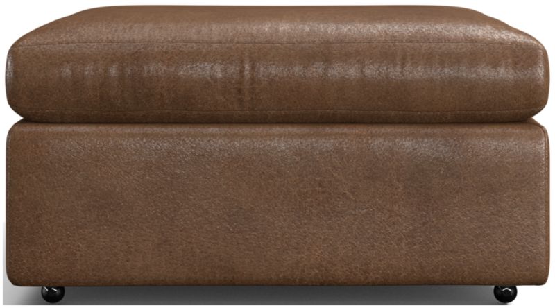 Lounge 32" Leather Ottoman - image 0 of 2