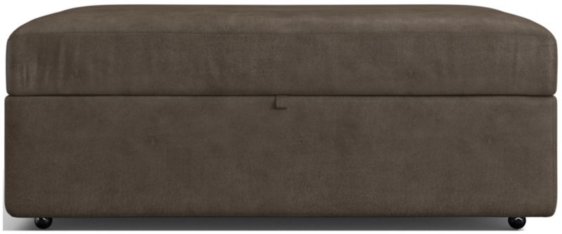 Lounge Leather Storage Ottoman - image 0 of 2