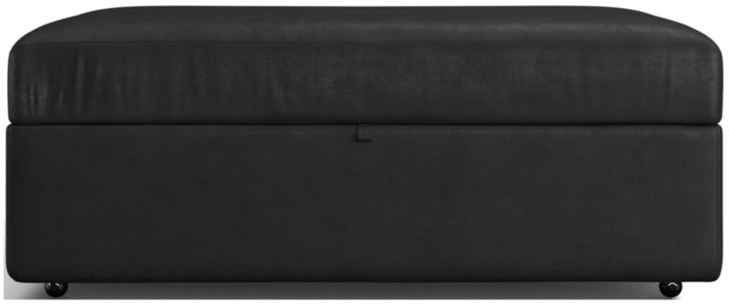 Lounge Leather Storage Ottoman - image 0 of 2