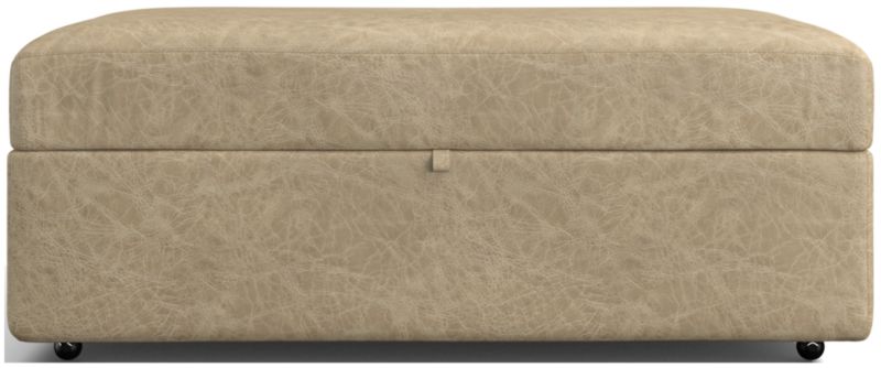 Lounge Leather Storage Ottoman - image 0 of 2