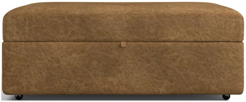 Lounge Leather Storage Ottoman - image 0 of 2