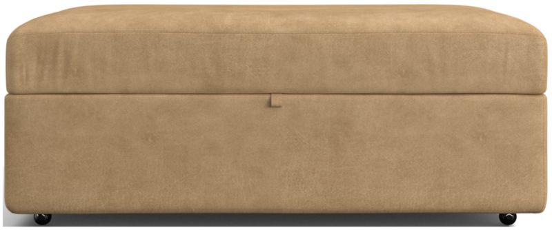 Lounge Leather Storage Ottoman - image 0 of 2