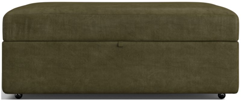 Lounge Leather Storage Ottoman - image 0 of 2