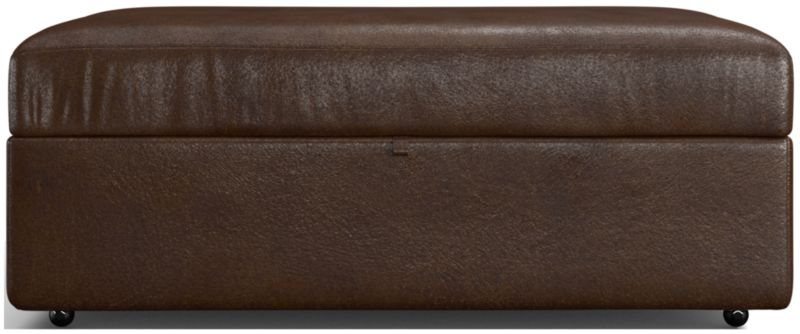 Lounge Leather Storage Ottoman - image 0 of 2