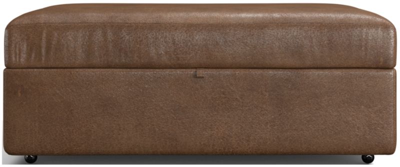 Lounge Leather Storage Ottoman - image 0 of 2