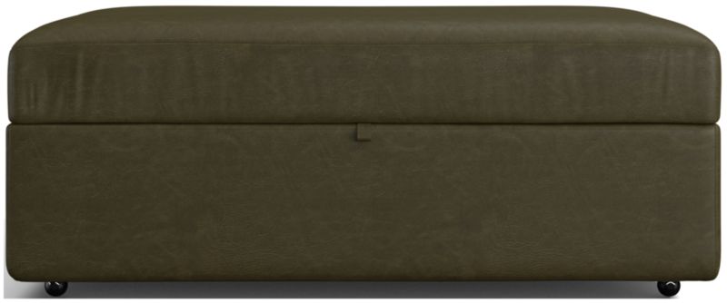 Lounge Leather Storage Ottoman - image 0 of 2