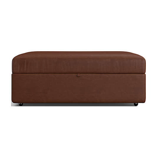 Lounge Leather 43" Storage Ottoman