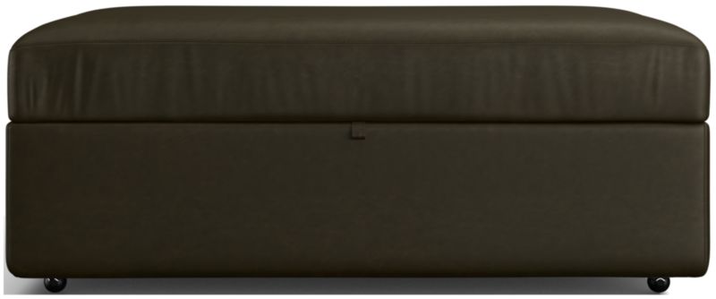 Lounge Leather Storage Ottoman - image 0 of 2