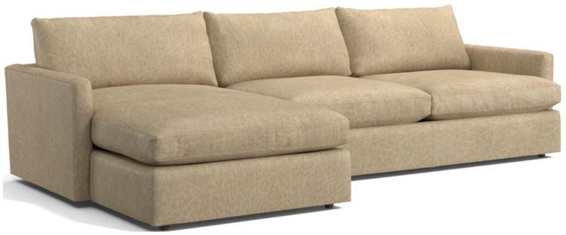 Lounge Deep Leather 2-Piece Left Arm Chaise Sectional Sofa - image 0 of 2