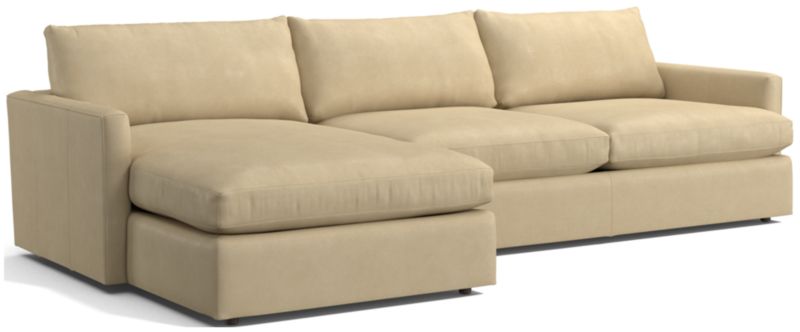 Lounge Deep Leather 2-Piece Left Arm Chaise Sectional Sofa - image 0 of 2