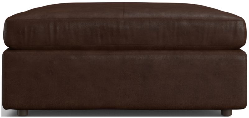 Lounge 44" Leather Square Cocktail Ottoman - image 0 of 2