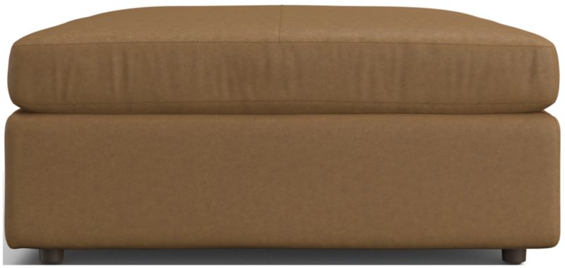 Lounge 44" Leather Square Cocktail Ottoman - image 0 of 3