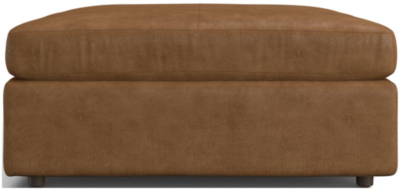 Lounge 44" Leather Square Cocktail Ottoman - image 0 of 2