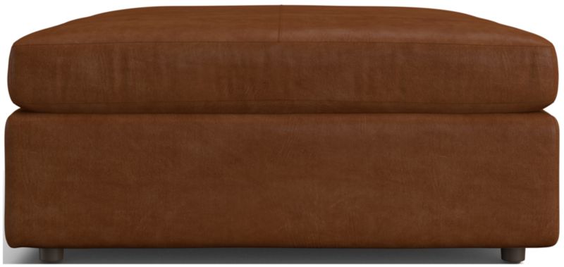 Lounge 44" Leather Square Cocktail Ottoman - image 0 of 2