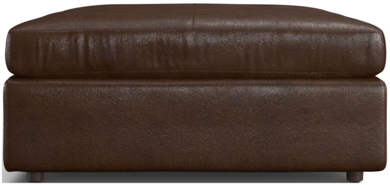 Lounge 44" Leather Square Cocktail Ottoman - image 0 of 2