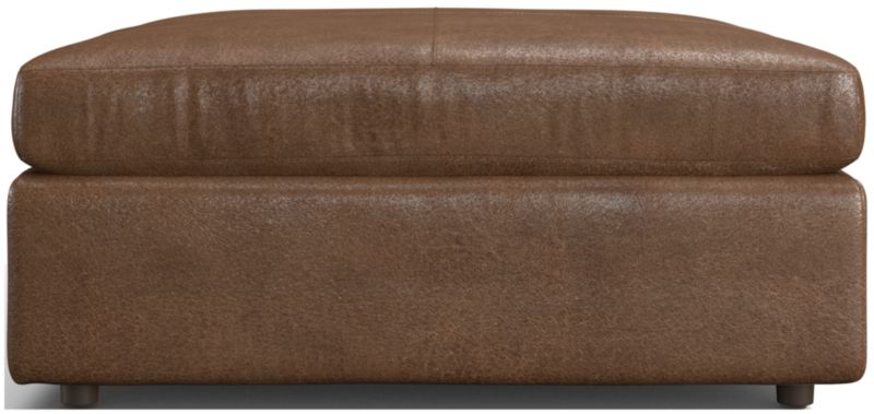 Lounge 44" Leather Square Cocktail Ottoman - image 0 of 2