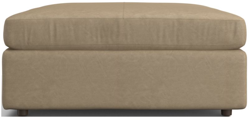 Lounge 44" Leather Square Cocktail Ottoman - image 0 of 2