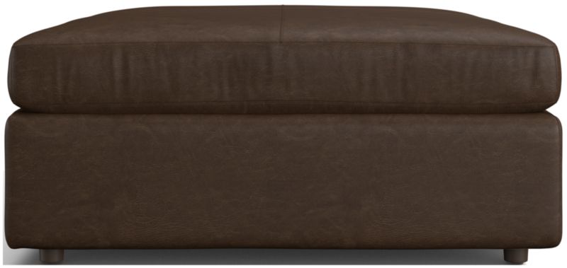 Lounge 44" Leather Square Cocktail Ottoman - image 0 of 2