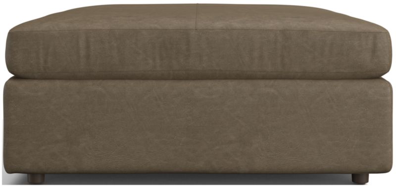 Lounge 44" Leather Square Cocktail Ottoman - image 0 of 2