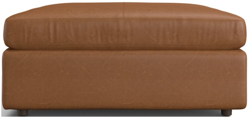 Lounge 44" Leather Square Cocktail Ottoman - image 0 of 2