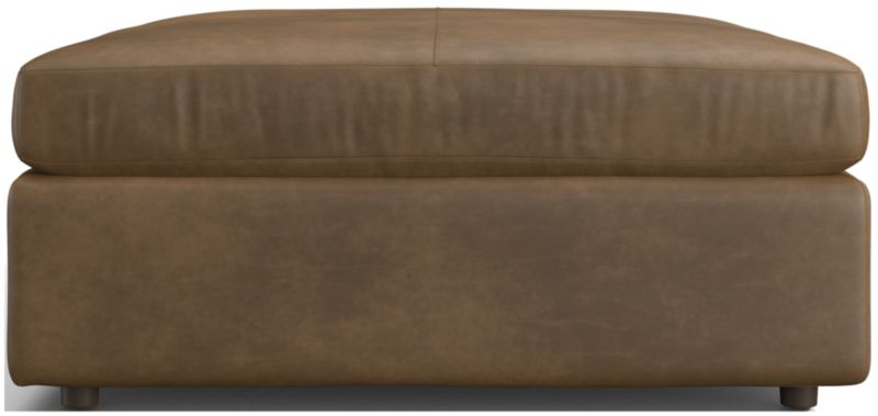 Lounge 44" Leather Square Cocktail Ottoman - image 0 of 2