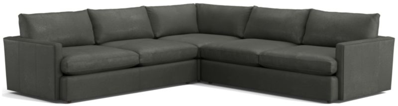 Lounge Deep Leather 3-Piece Sectional Sofa - image 0 of 3