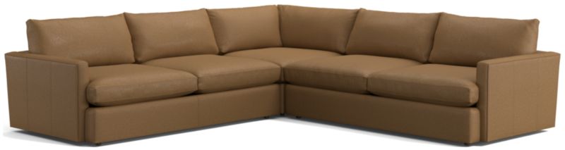 Lounge Deep Leather 3-Piece Sectional Sofa - image 0 of 3