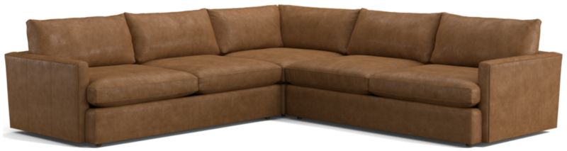 Lounge Deep Leather 3-Piece Sectional Sofa - image 0 of 2