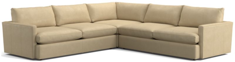 Lounge Deep Leather 3-Piece Sectional Sofa - image 0 of 2