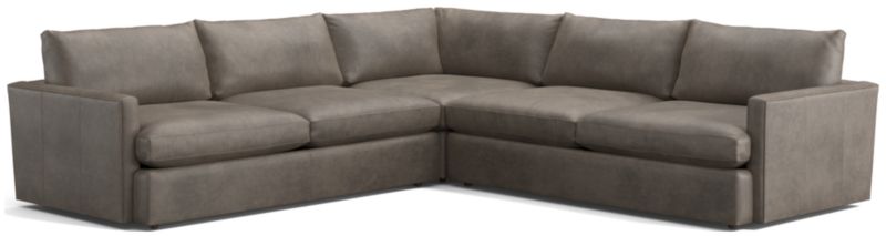 Lounge Deep Leather 3-Piece Sectional Sofa - image 0 of 2