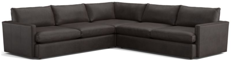 Lounge Deep Leather 3-Piece Sectional Sofa - image 0 of 2