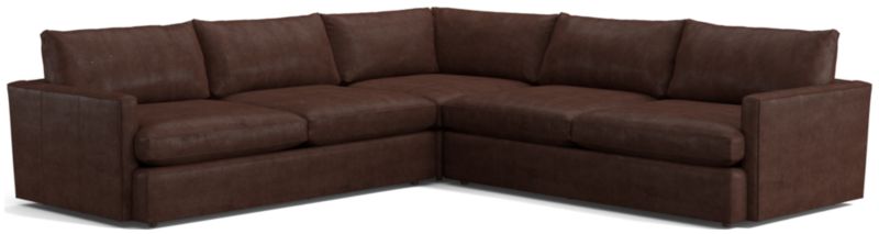 Lounge Deep Leather 3-Piece Sectional Sofa - image 0 of 2