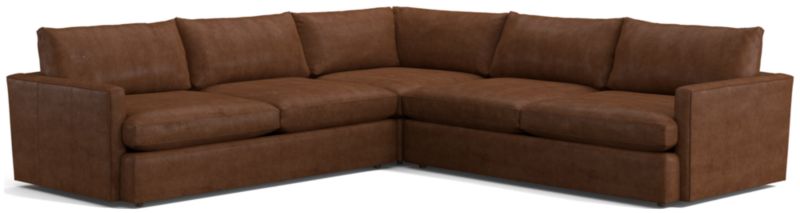 Lounge Deep Leather 3-Piece Sectional Sofa - image 0 of 2