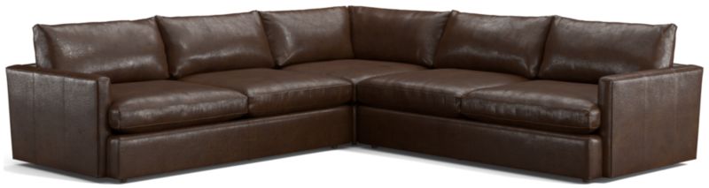 Lounge Deep Leather 3-Piece Sectional Sofa - image 0 of 2