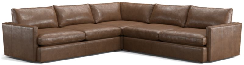 Lounge Deep Leather 3-Piece Sectional Sofa - image 0 of 2