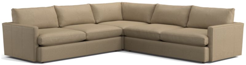 Lounge Deep Leather 3-Piece Sectional Sofa - image 0 of 2