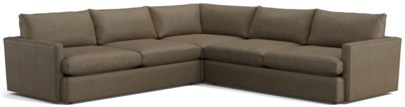 Lounge Deep Leather 3-Piece Sectional Sofa - image 0 of 2