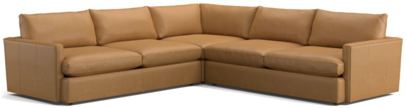 Lounge Deep Leather 3-Piece Sectional Sofa - image 0 of 2