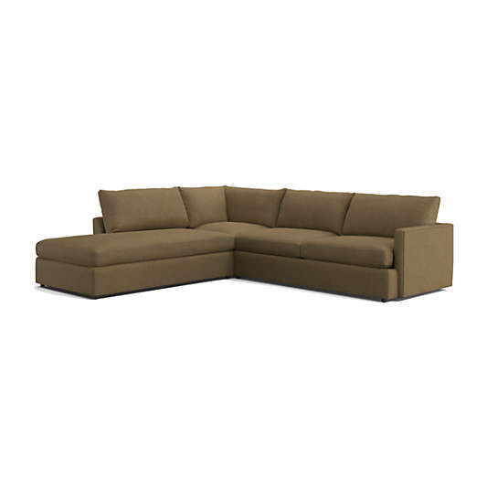 Lounge 3-Piece Left-Arm Bumper Sectional Sofa